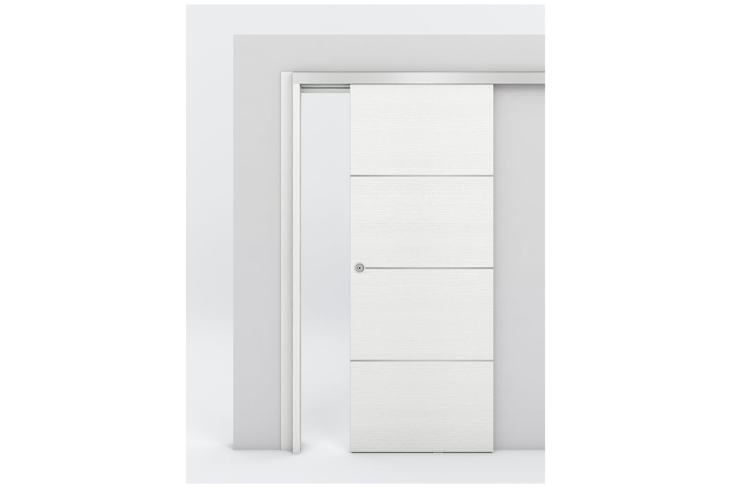 Nova Braga 3H Bianco Matrix Laminated Modern Interior Door - Bypass Door