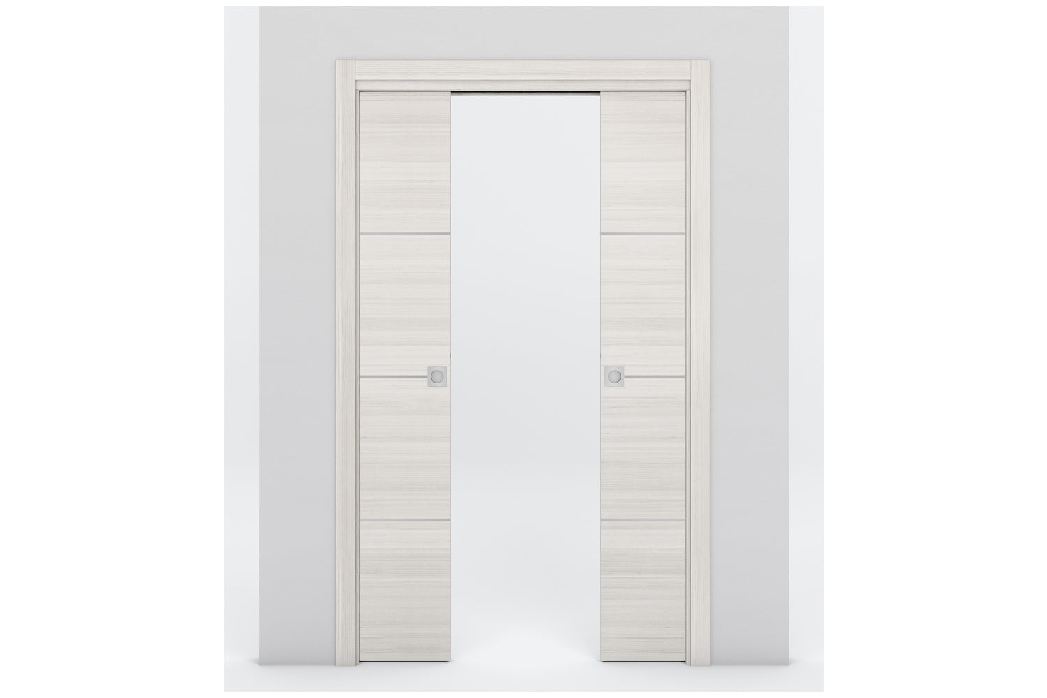 Nova Braga 3H Crema Matrix Laminated Modern Interior Door - Double Pocket