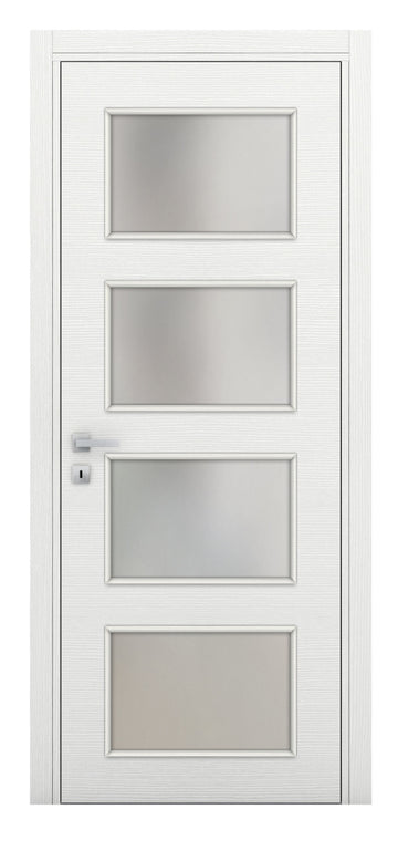 Nova Braga 4 Lite Bianco Matrix Laminated Modern Interior Door