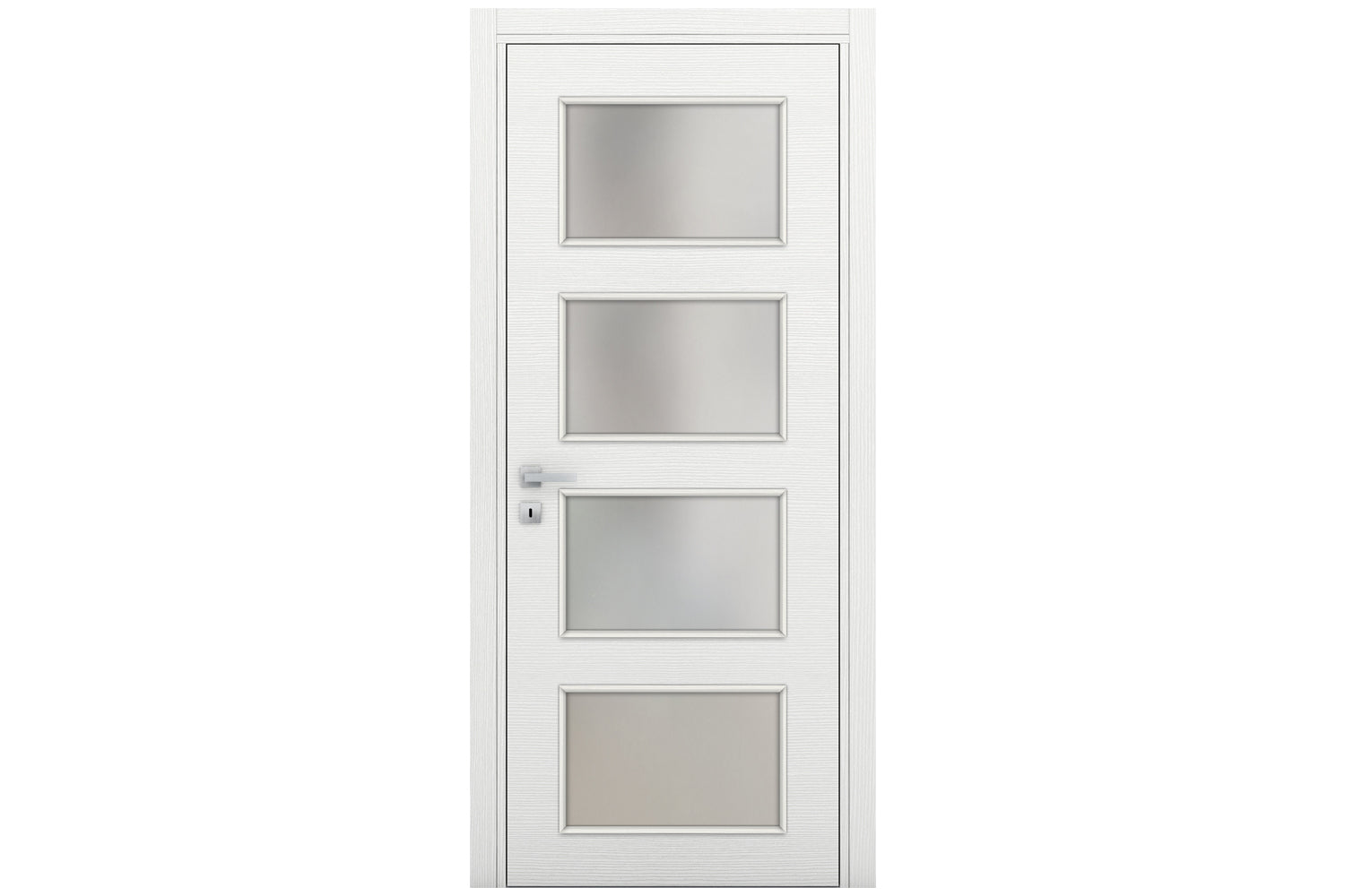 Nova Braga 4 Lite Bianco Matrix Laminated Modern Interior Door - Single Door