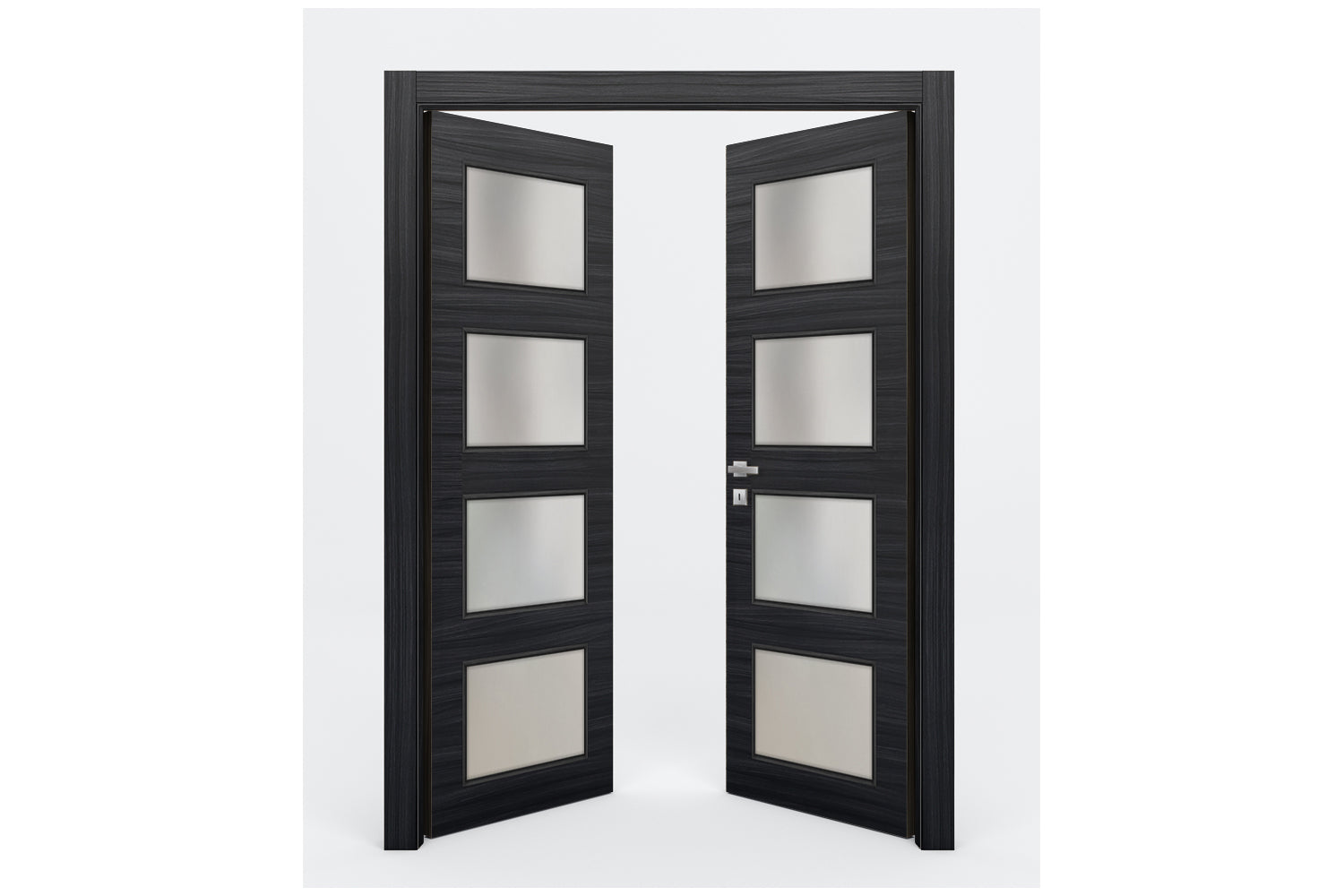 Nova Braga 4 Lite Blu Matrix Laminated Modern Interior Door - Double Door