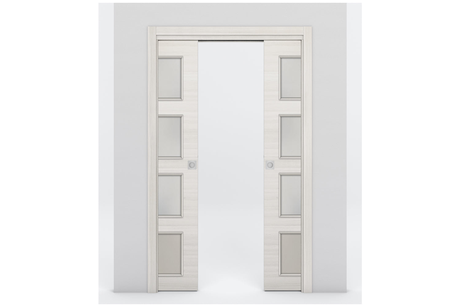 Nova Braga 4 Lite Crema Matrix Laminated Modern Interior Door - Double Pocket
