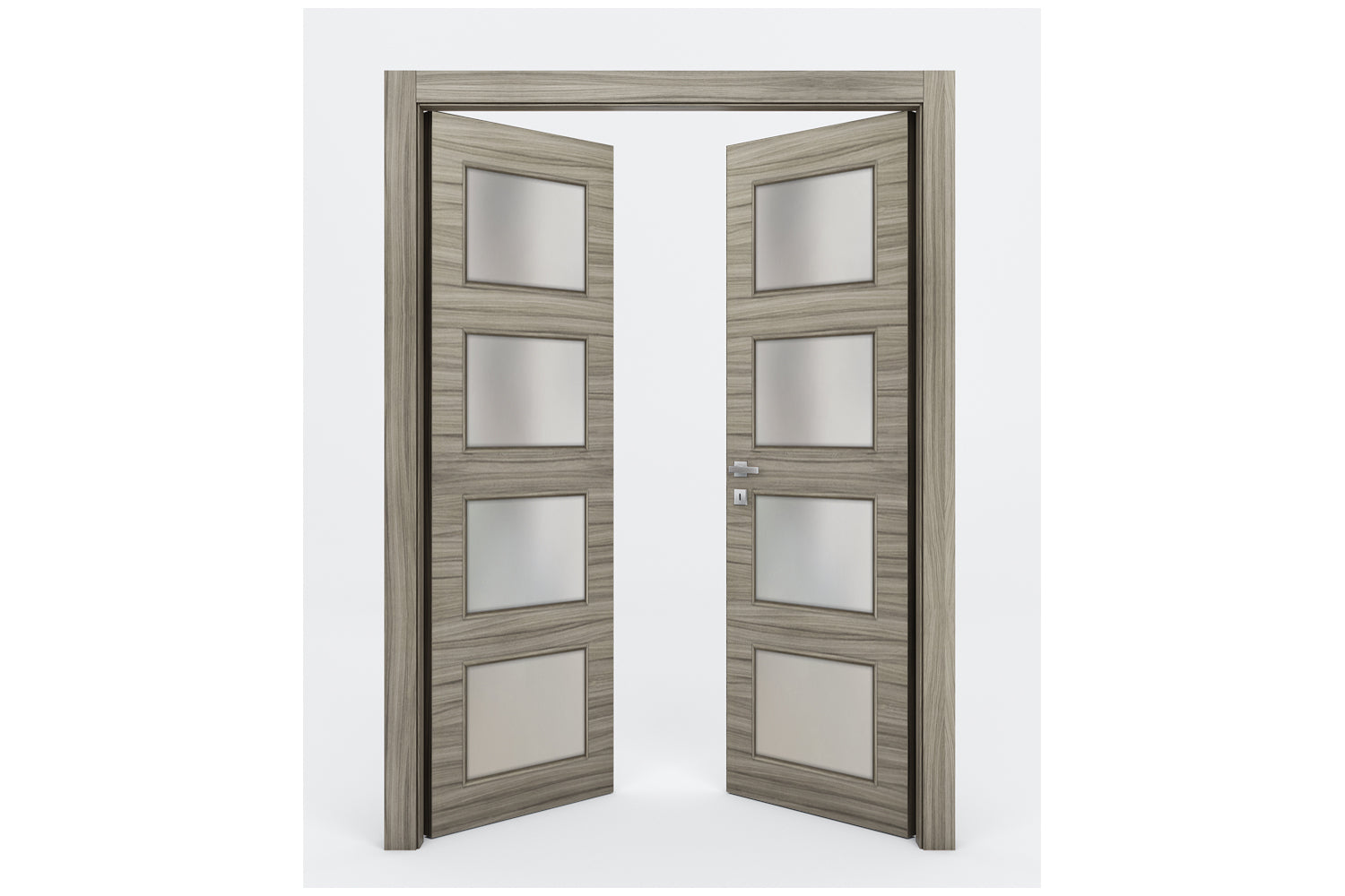 Nova Braga 4 Lite Palissandro Matrix Laminated Modern Interior Door - Double Door