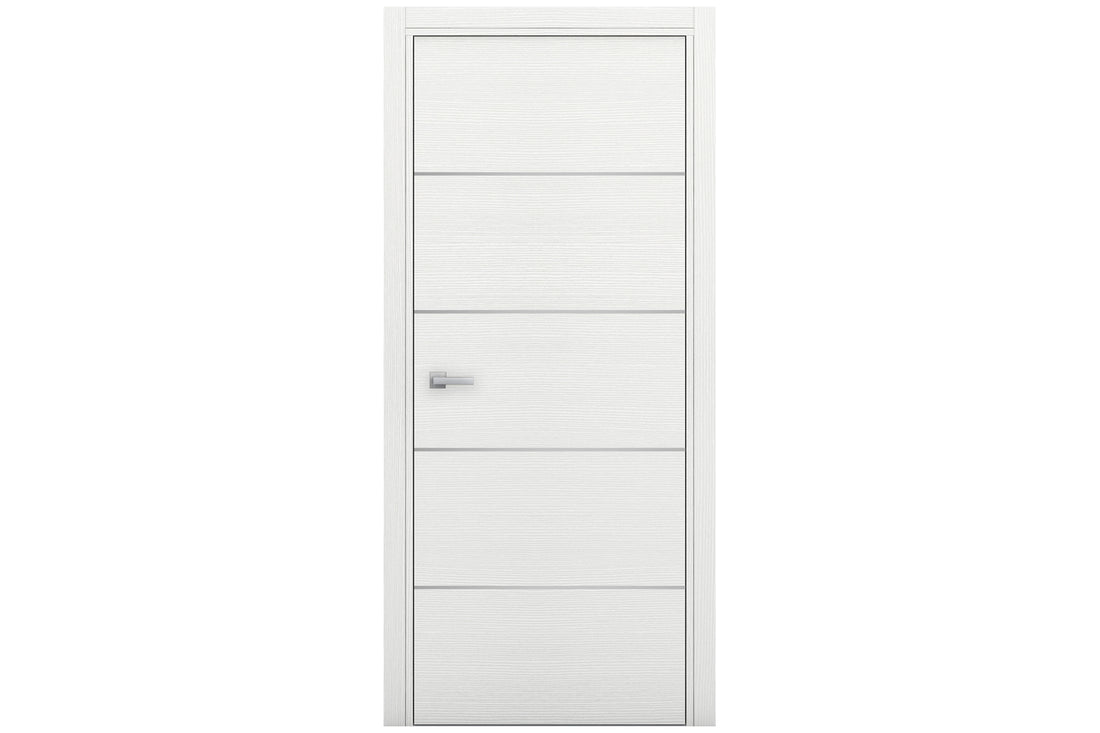 Nova Braga 4H Bianco Matrix Laminated Modern Interior Door - Single Door