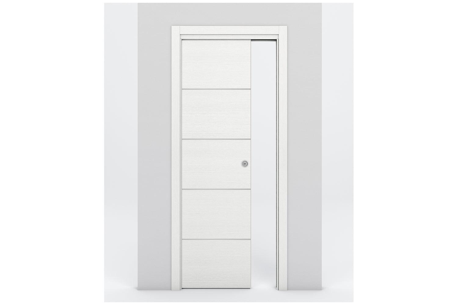 Nova Braga 4H Bianco Matrix Laminated Modern Interior Door - Single Pocket