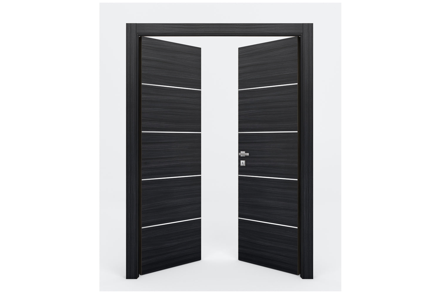 Nova Braga 4H Blu Matrix Laminated Modern Interior Door - Double Door