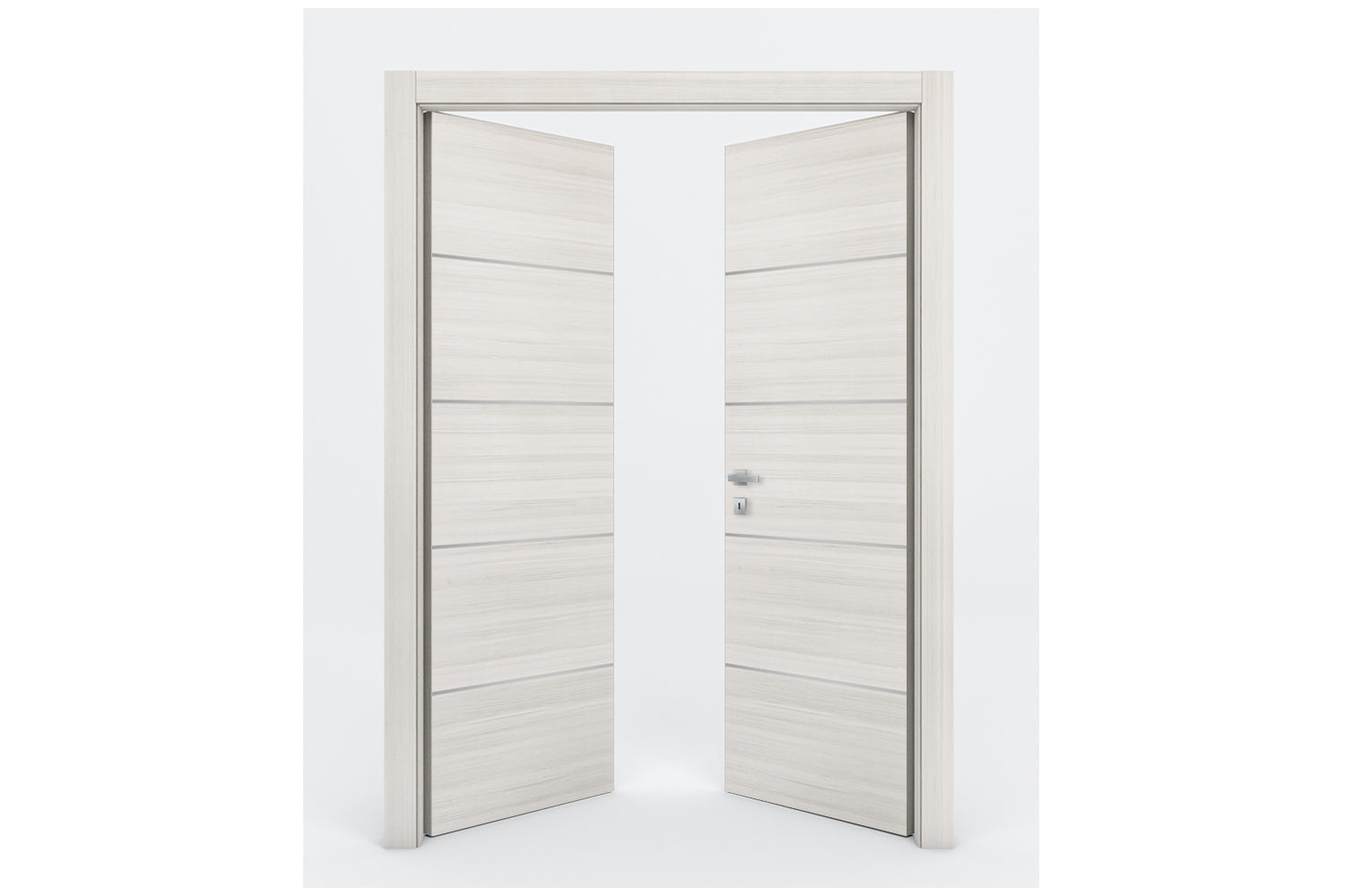 Nova Braga 4H Crema Matrix Laminated Modern Interior Door - Double Door