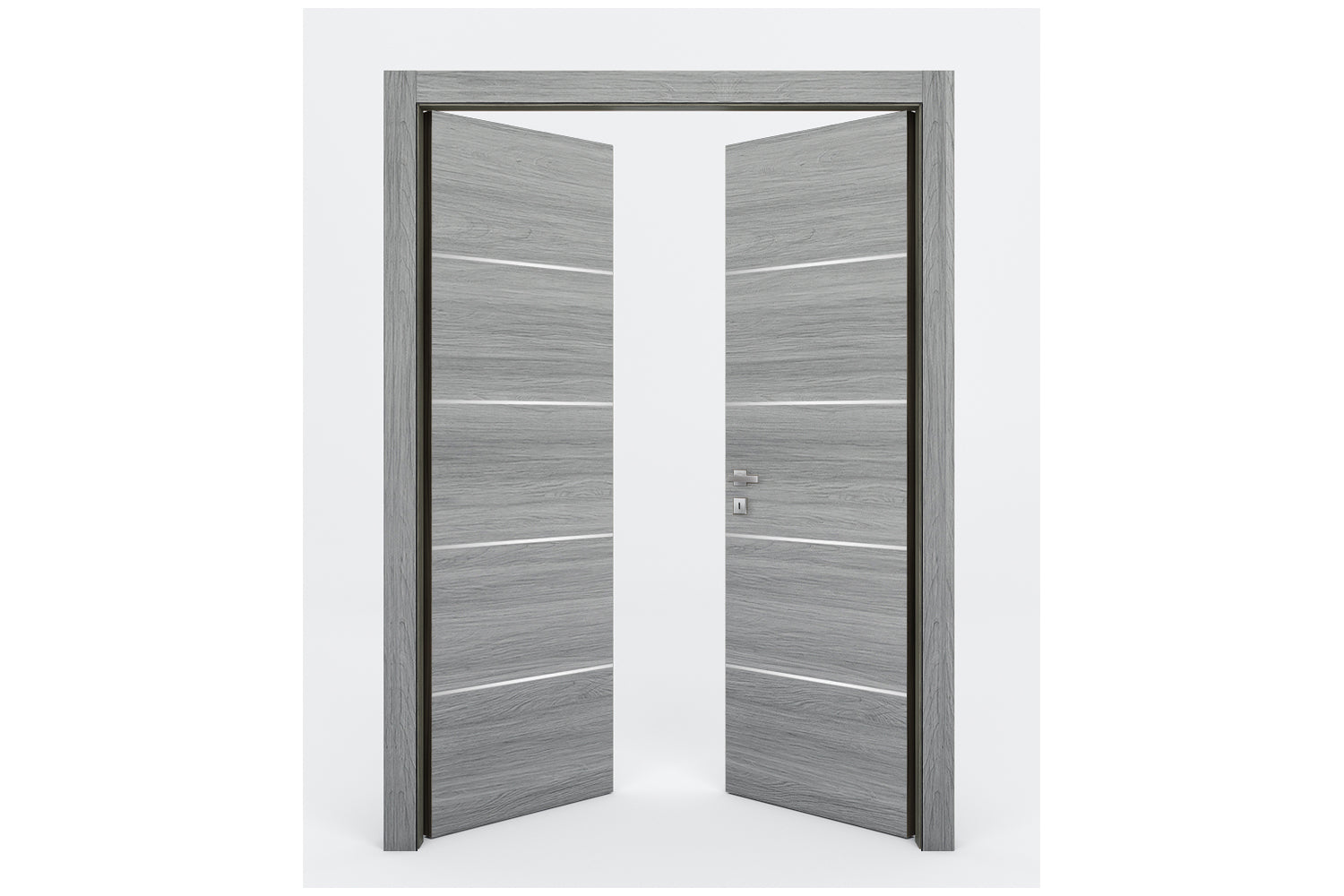 Nova Braga 4H Olmo Matrix Laminated Modern Interior Door - Double Door