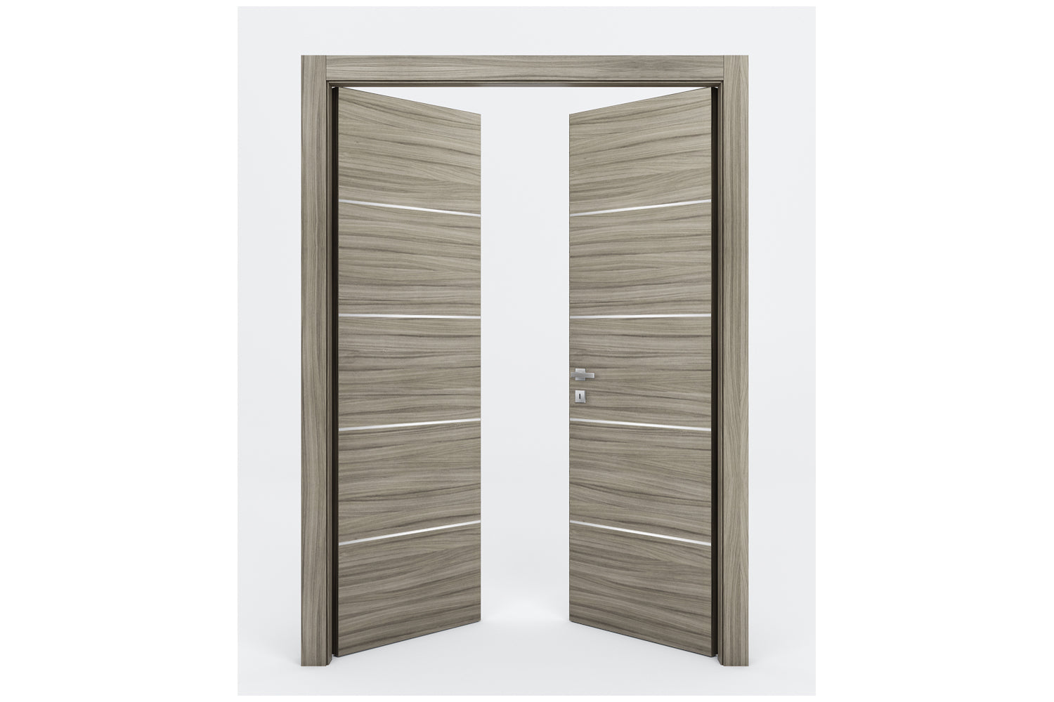 Nova Braga 4H Palissandro Matrix Laminated Modern Interior Door - Double Door