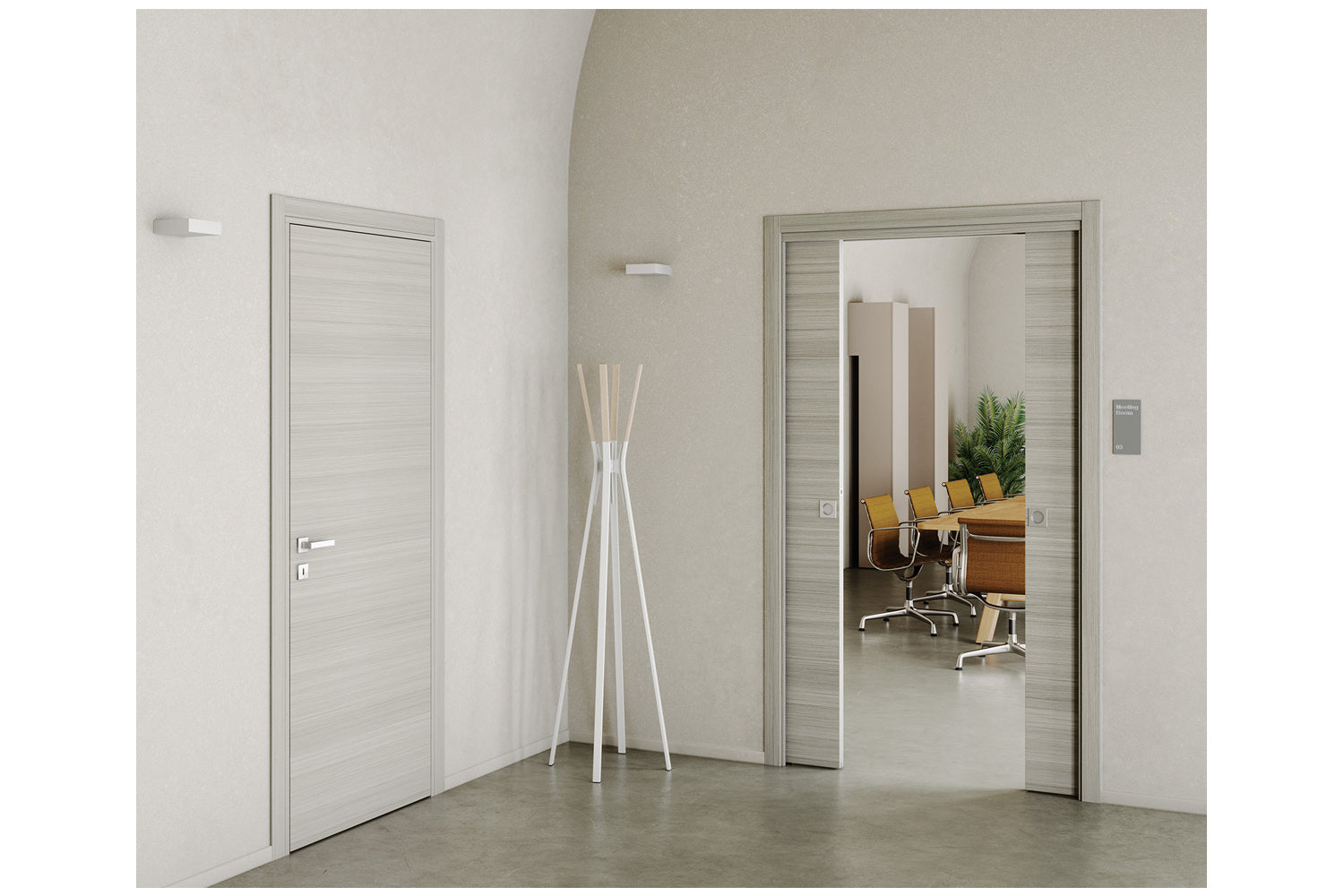 Nova Braga Crema Matrix Laminated Modern Interior Door