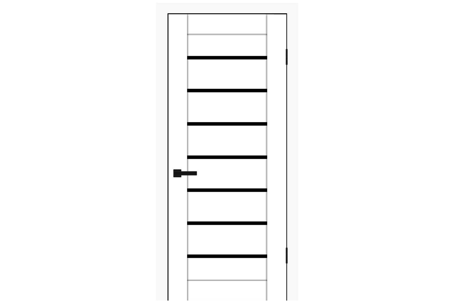 Nova Domino 01 Soft White Laminated Modern Interior Door - Single Door