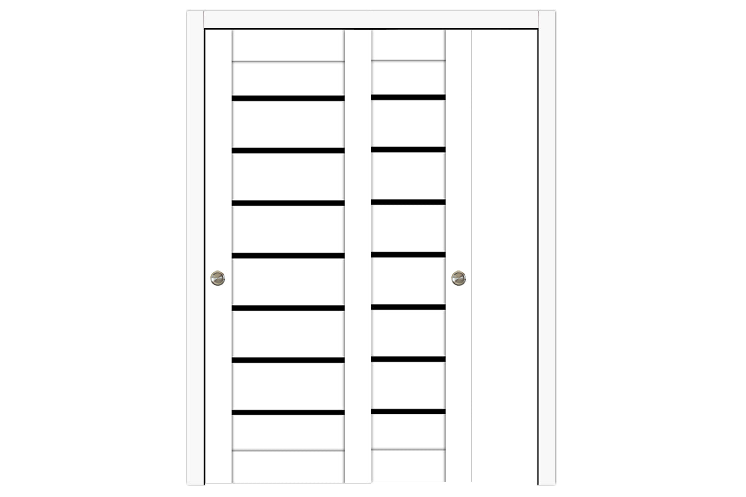 Nova Domino 01 Soft White Laminated Modern Interior Door - Bypass Door
