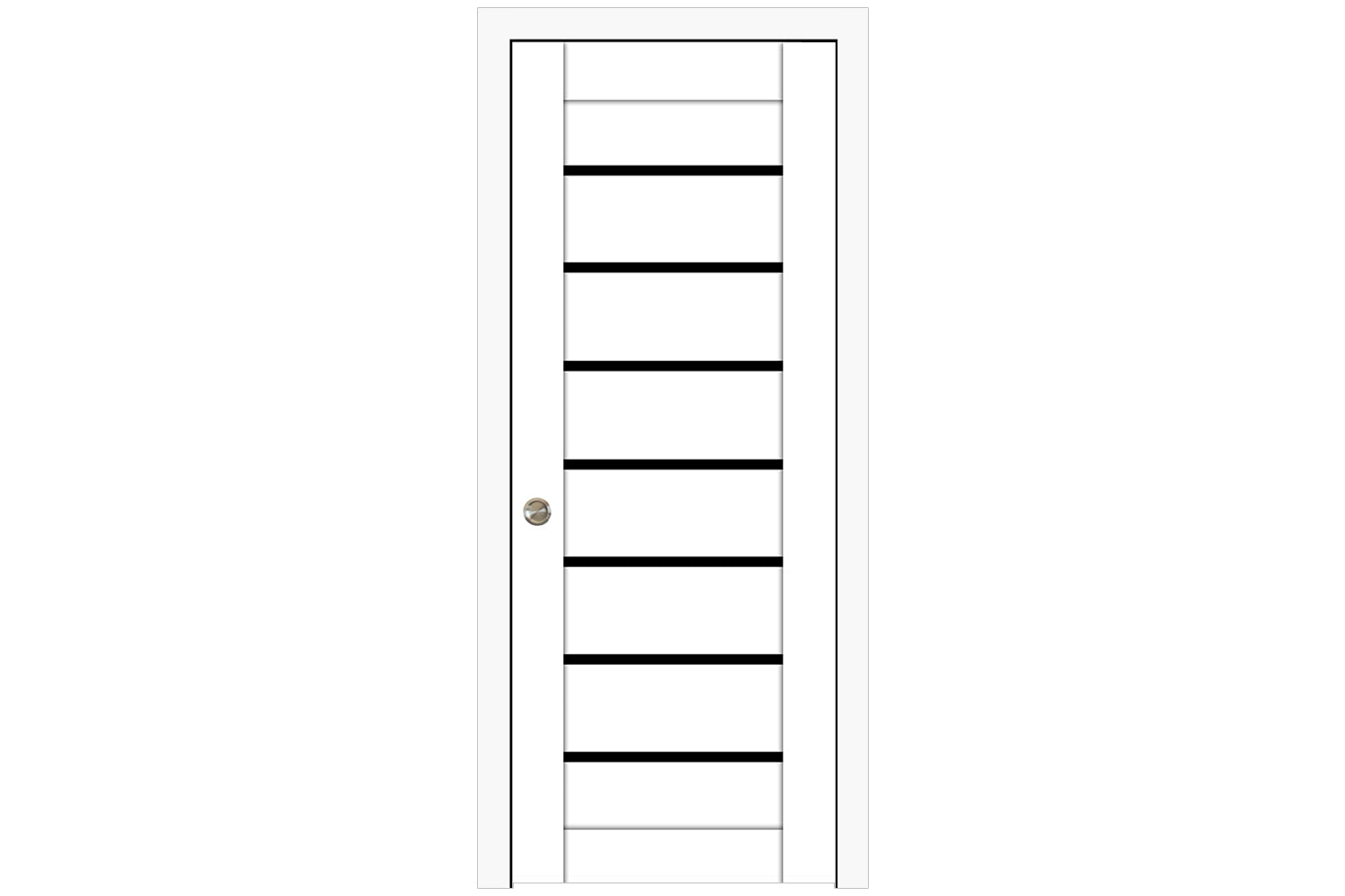 Nova Domino 01 Soft White Laminated Modern Interior Door - Single Pocket