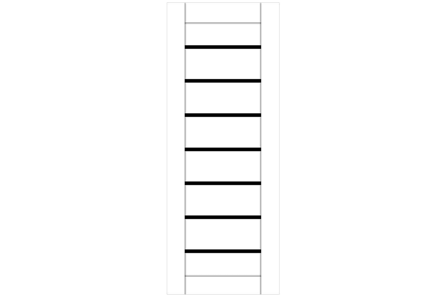 Nova Domino 01 Soft White Laminated Modern Interior Door - Slab