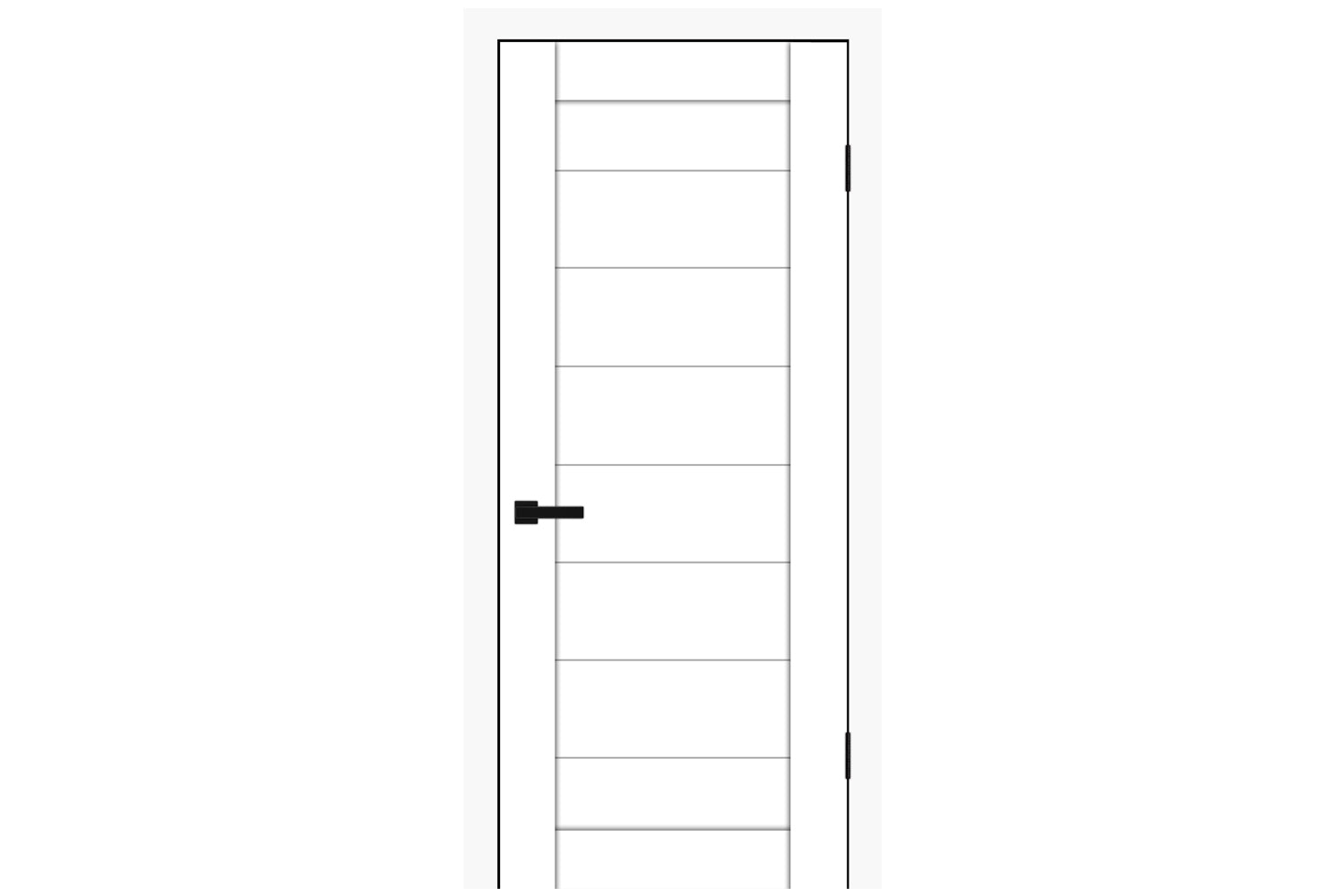 Nova Domino 02 Soft White Laminated Modern Interior Door - Single Door