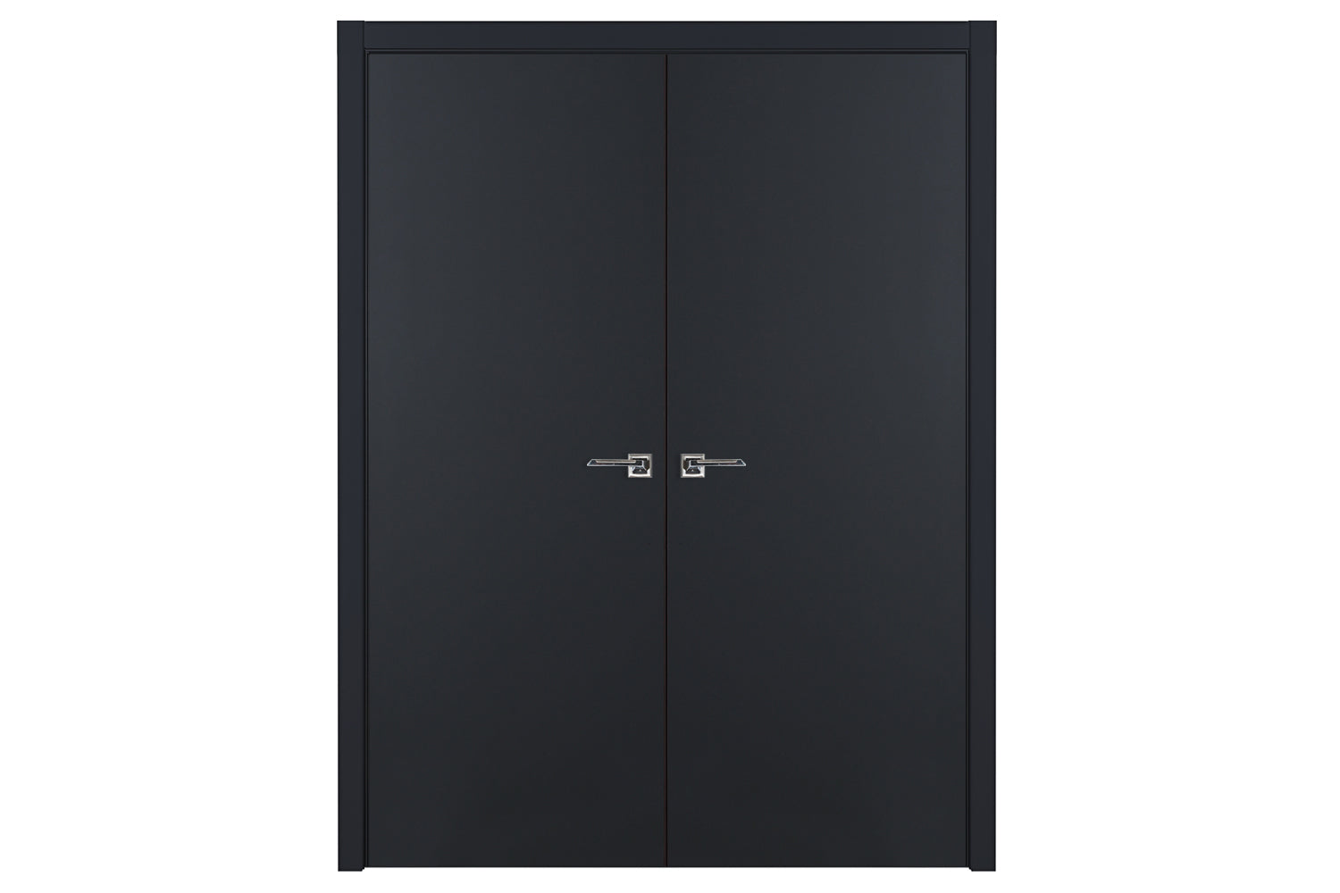 Nova Glam G-Pro 001 Soft Black Laminated Modern Interior Door - Double Door