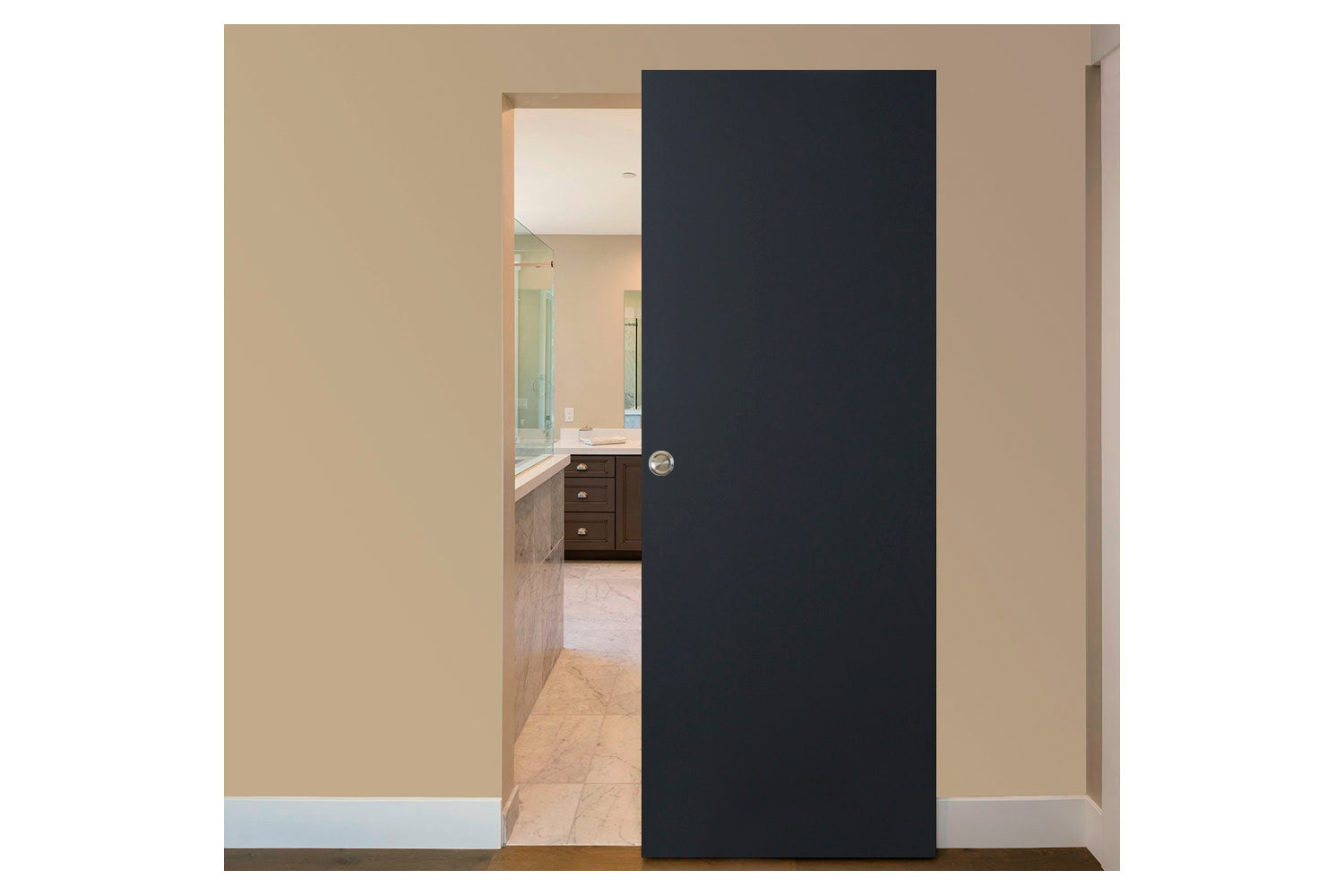 Nova Glam G-Pro 001 Soft Black Laminated Modern Interior Door - Magic Door