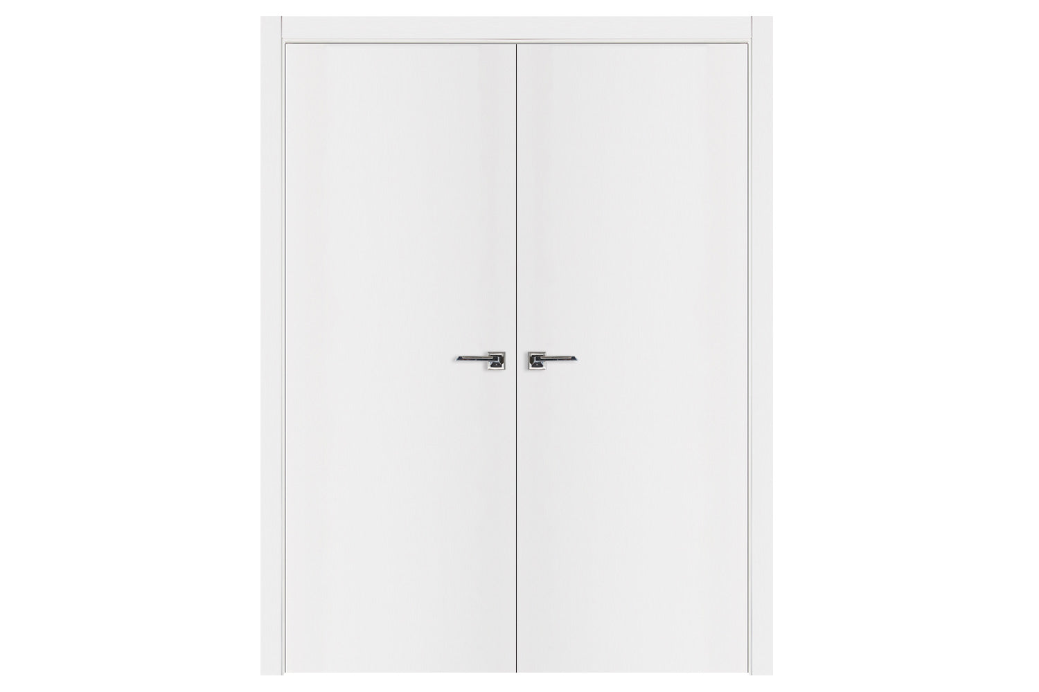 Nova Glam G-Pro 001 White Lacquered Enamel Modern Interior Door - Double Door