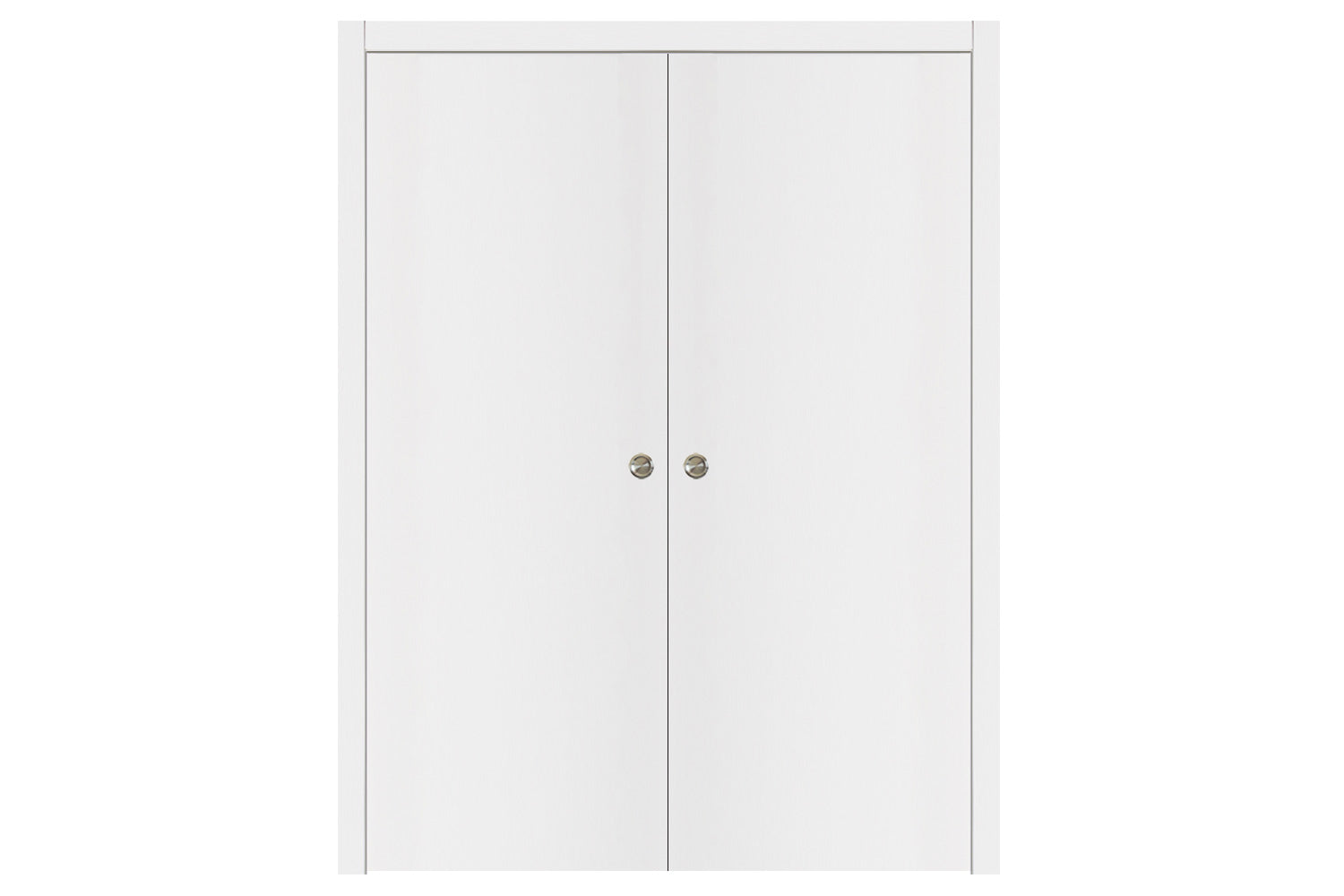 Nova Glam G-Pro 001 White Lacquered Enamel Modern Interior Door - Double Pocket Door