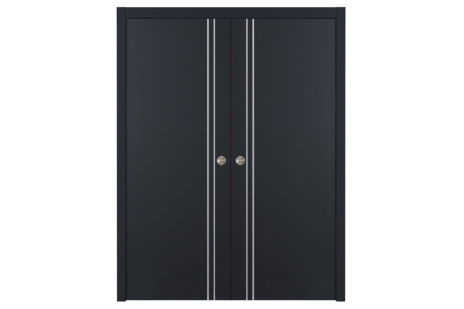 Nova Glam G-Pro 002 Soft Black Laminated Modern Interior Door - Double Pocket