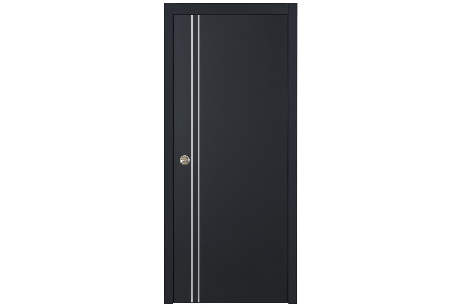 Nova Glam G-Pro 002 Soft Black Laminated Modern Interior Door - Single Pocket