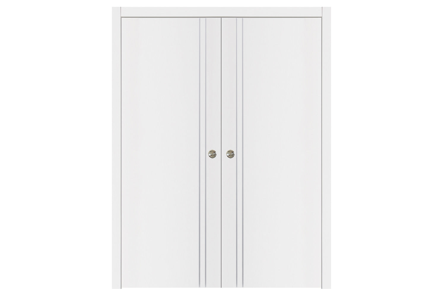 Nova Glam G-Pro 002 White Lacquered Enamel Modern Interior Door - Double Pocket Door