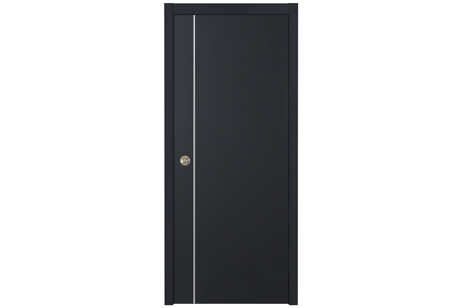 Nova Glam G-Pro 003 Soft Black Laminated Modern Interior Door - Single Pocket