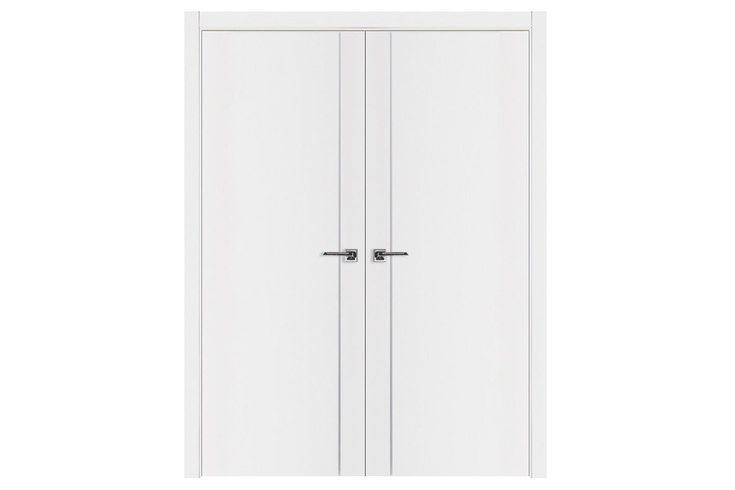 Nova Glam G-Pro 003 White Lacquered Enamel Modern Interior Door - Double Door