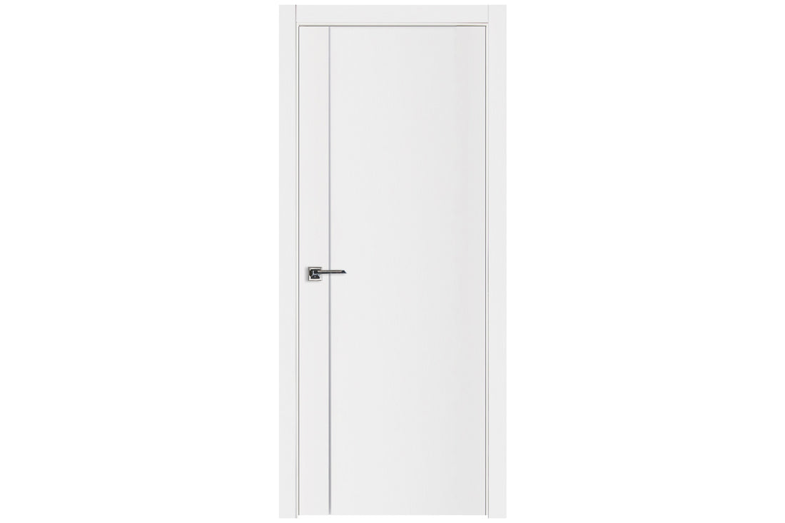 Nova Glam G-Pro 003 White Lacquered Enamel Modern Interior Door - Single Door