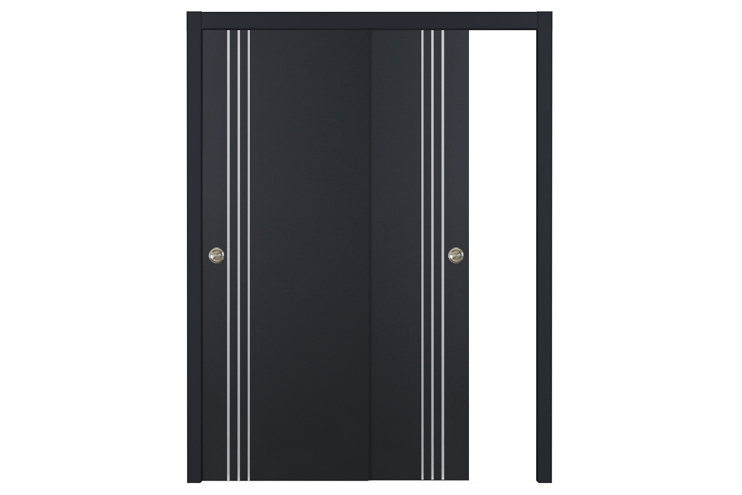 Nova Glam G-Pro 004 Soft Black Laminated Modern Interior Door - Bypass Door