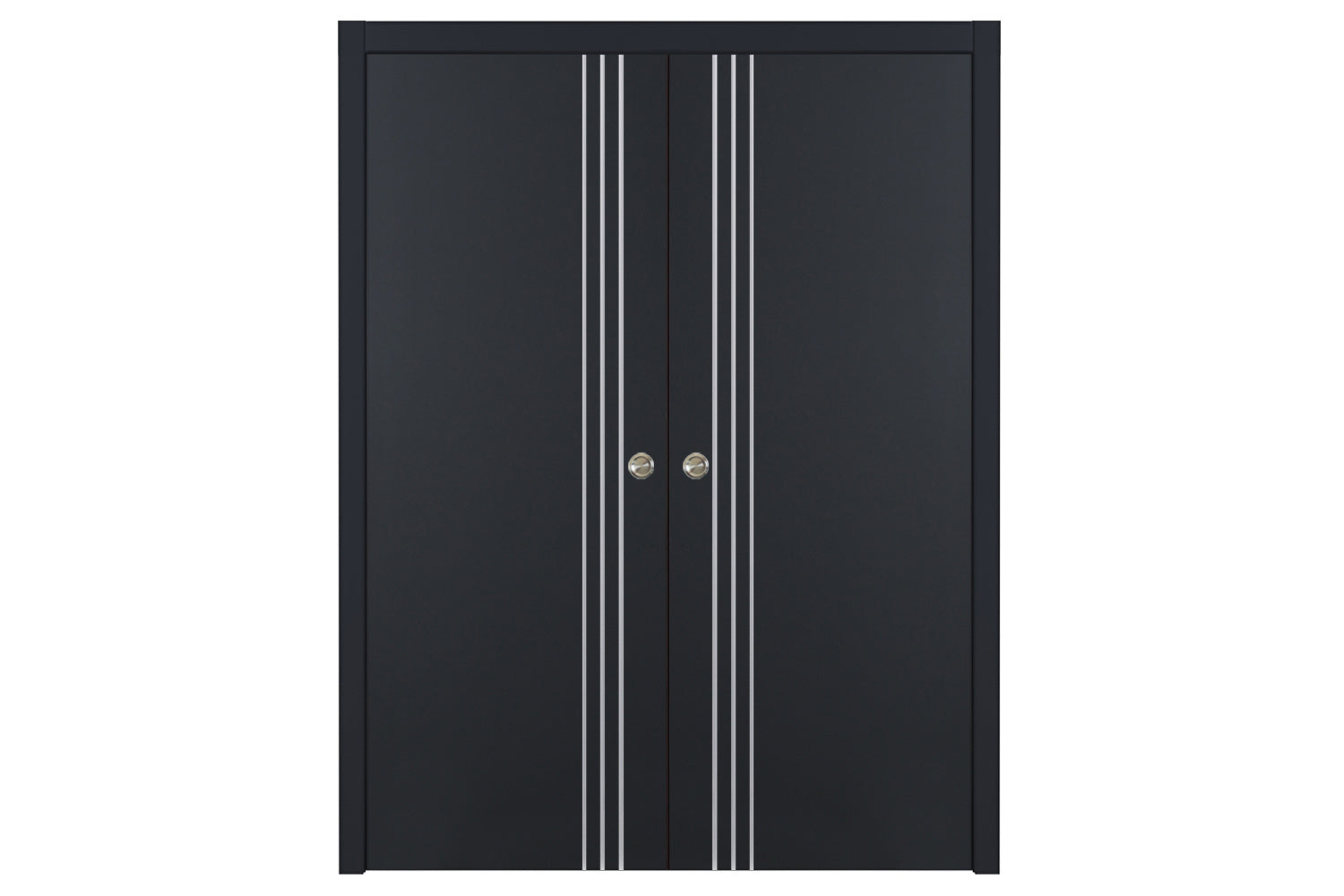 Nova Glam G-Pro 004 Soft Black Laminated Modern Interior Door - Double Pocket