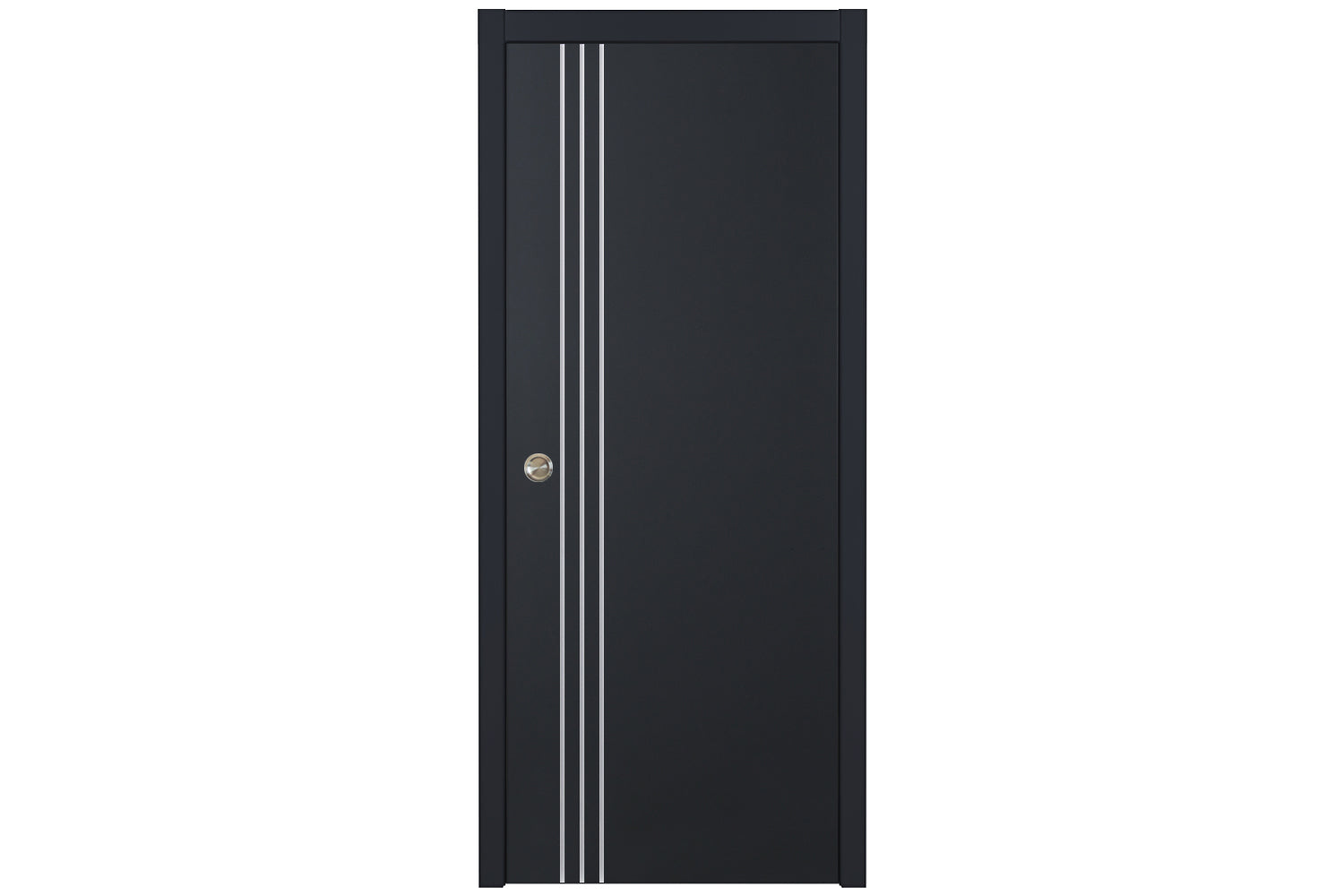 Nova Glam G-Pro 004 Soft Black Laminated Modern Interior Door - Single Pocket