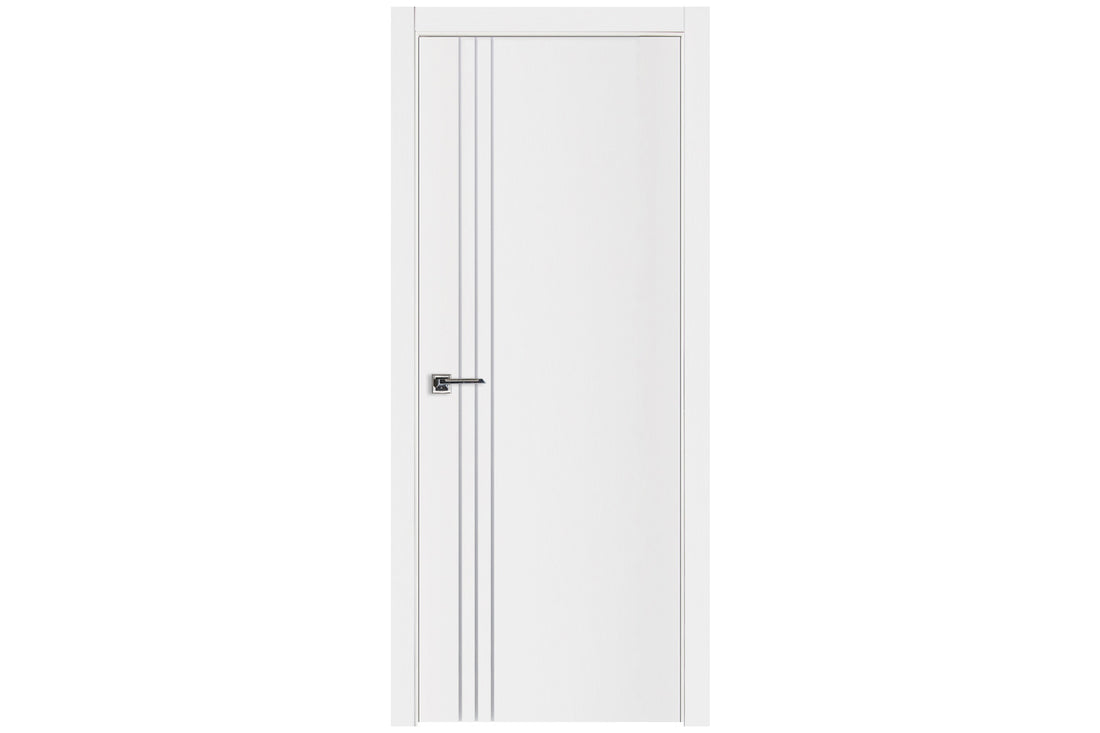 Nova Glam G-Pro 004 White Lacquered Enamel Modern Interior Door - Single Door