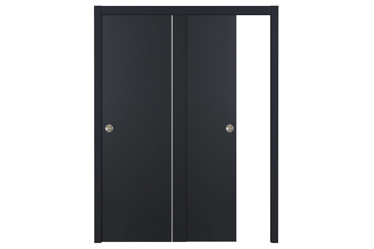 Nova Glam G-Pro 005 Soft Black Laminated Modern Interior Door - Bypass Door