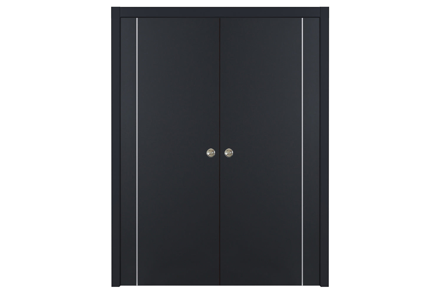 Nova Glam G-Pro 005 Soft Black Laminated Modern Interior Door - Double Pocket