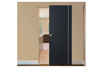 Nova Glam G-Pro 005 Soft Black Laminated Modern Interior Magic Sliding Door