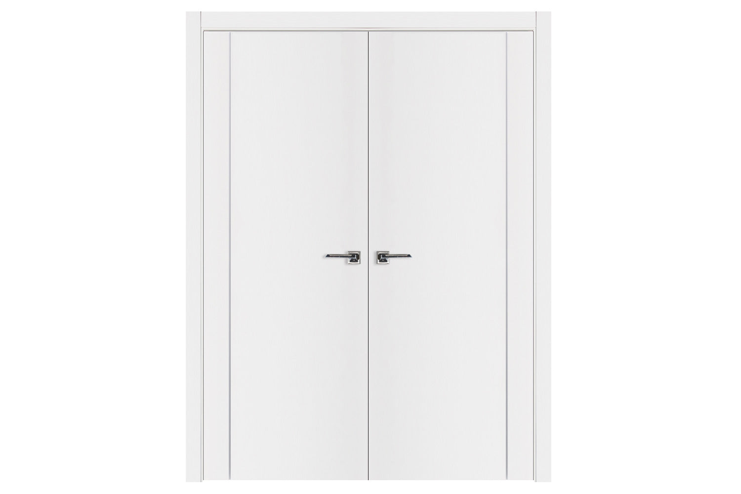Nova Glam G-Pro 005 White Lacquered Enamel Modern Interior Door - Double Door