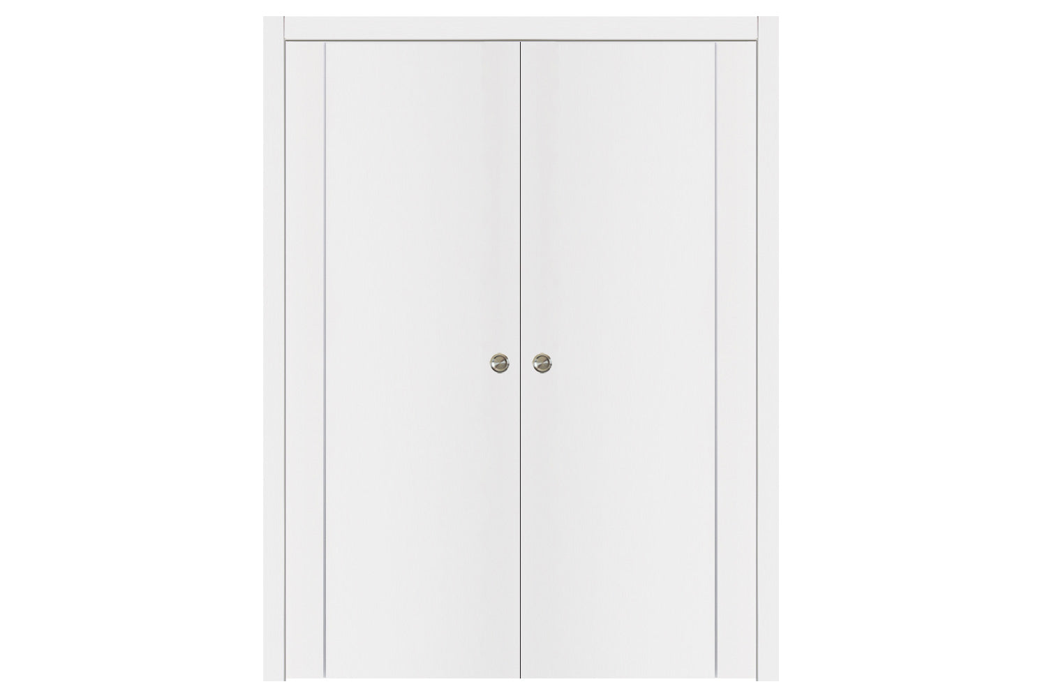 Nova Glam G-Pro 005 White Lacquered Enamel Modern Interior Door - Double Pocket Door