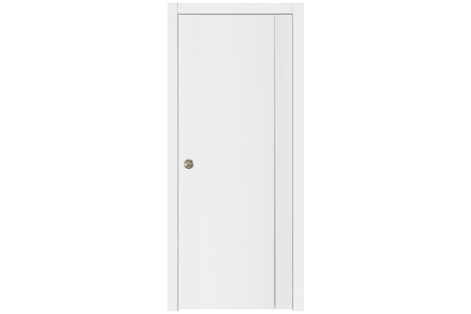 Nova Glam G-Pro 005 White Lacquered Enamel Modern Interior Door - Single Pocket Door