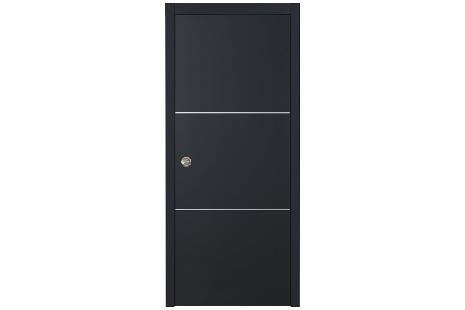 Nova Glam G-Pro 006 Soft Black Laminated Modern Interior Door - Single Pocket