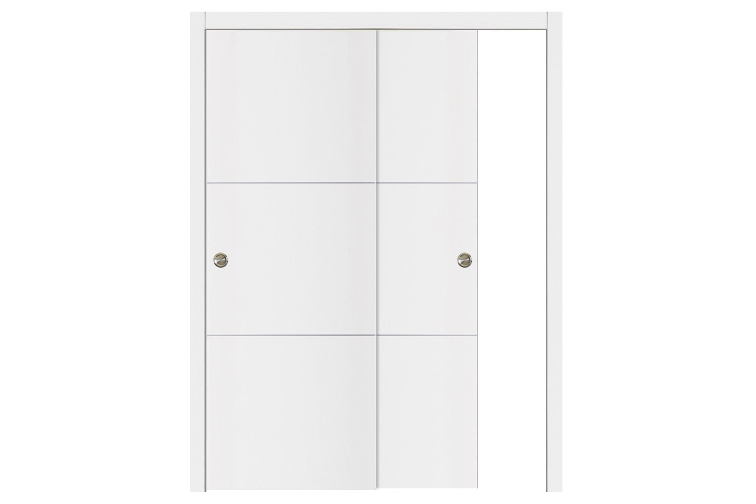Nova Glam G-Pro 006 White Lacquered Enamel Modern Interior Door - Bypass Door