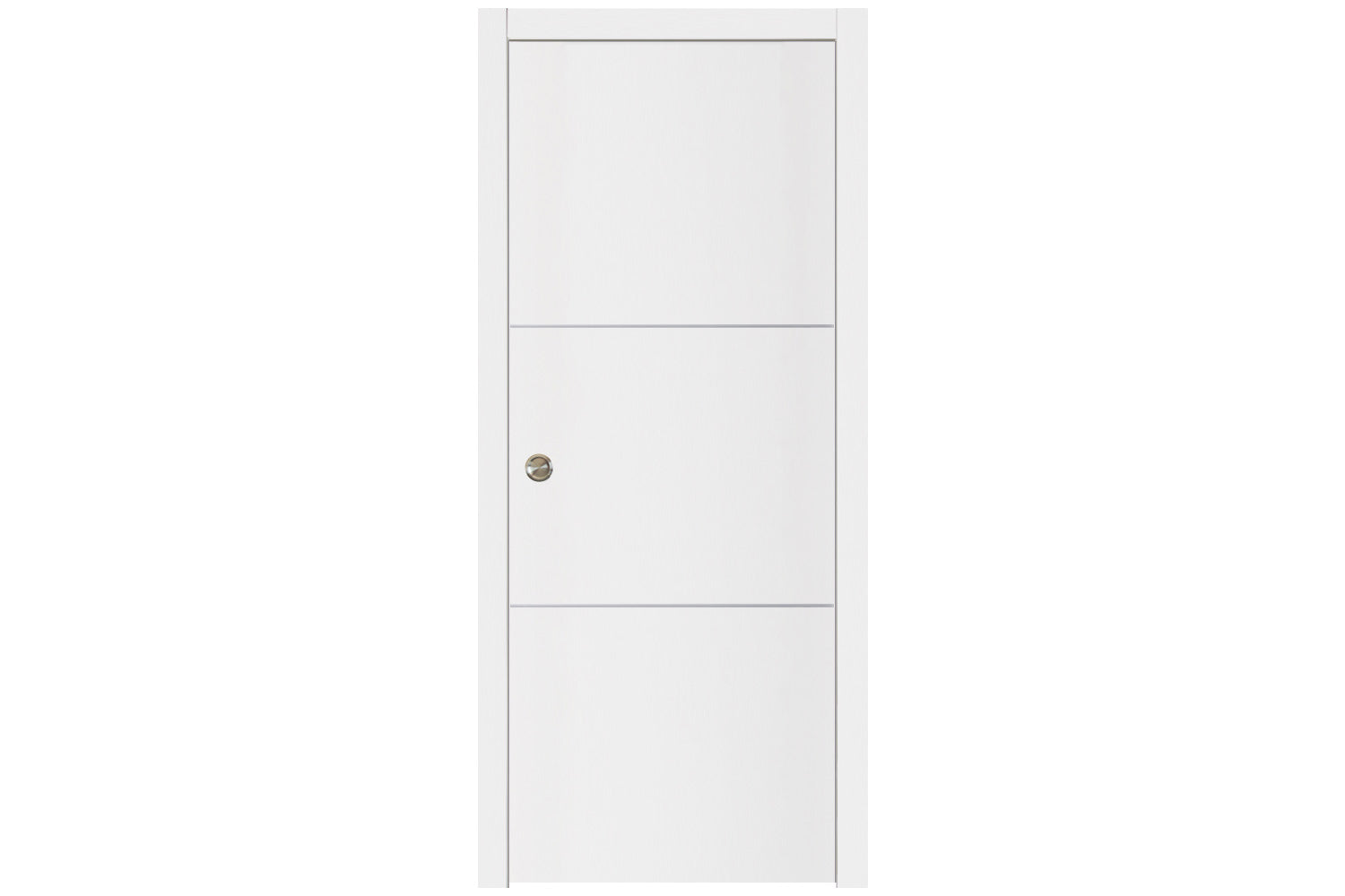 Nova Glam G-Pro 006 White Lacquered Enamel Modern Interior Door - Single Pocket Door