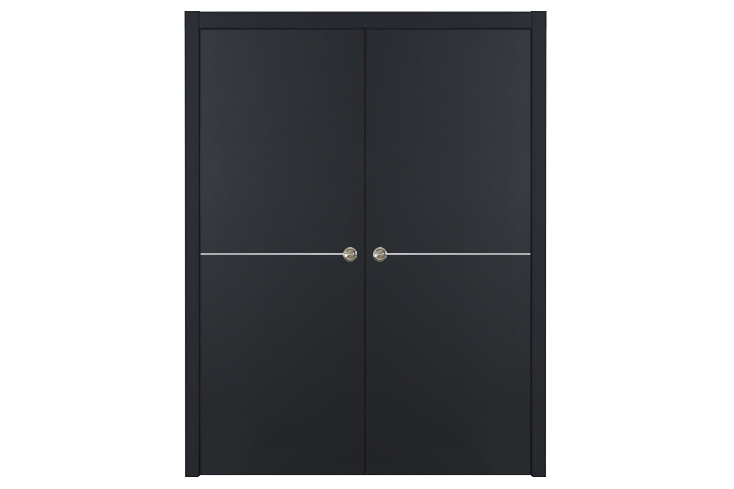 Nova Glam G-Pro 007 Soft Black Laminated Modern Interior Door - Double Pocket