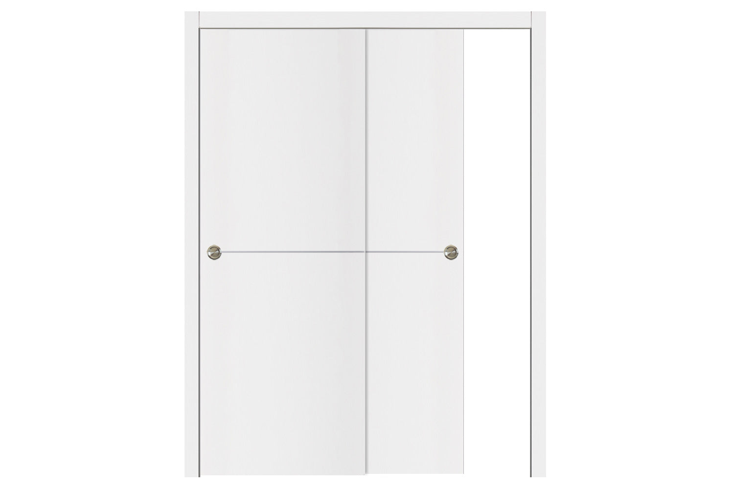 Nova Glam G-Pro 007 White Lacquered Enamel Modern Interior Door - Bypass Door