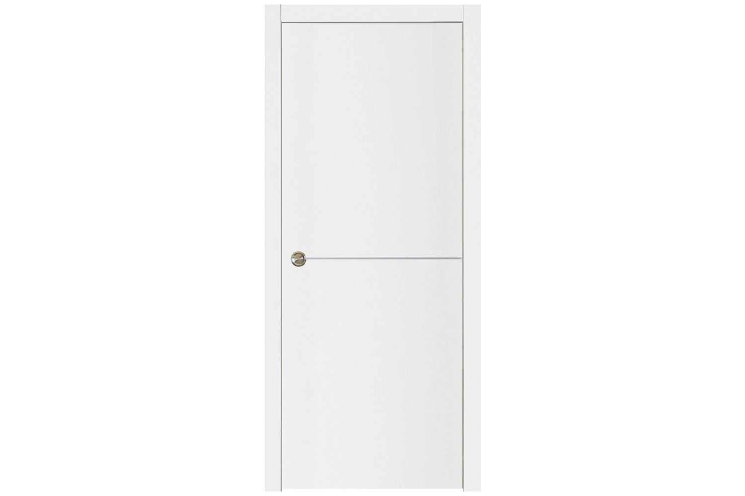 Nova Glam G-Pro 007 White Lacquered Enamel Modern Interior Door - Single Pocket Door