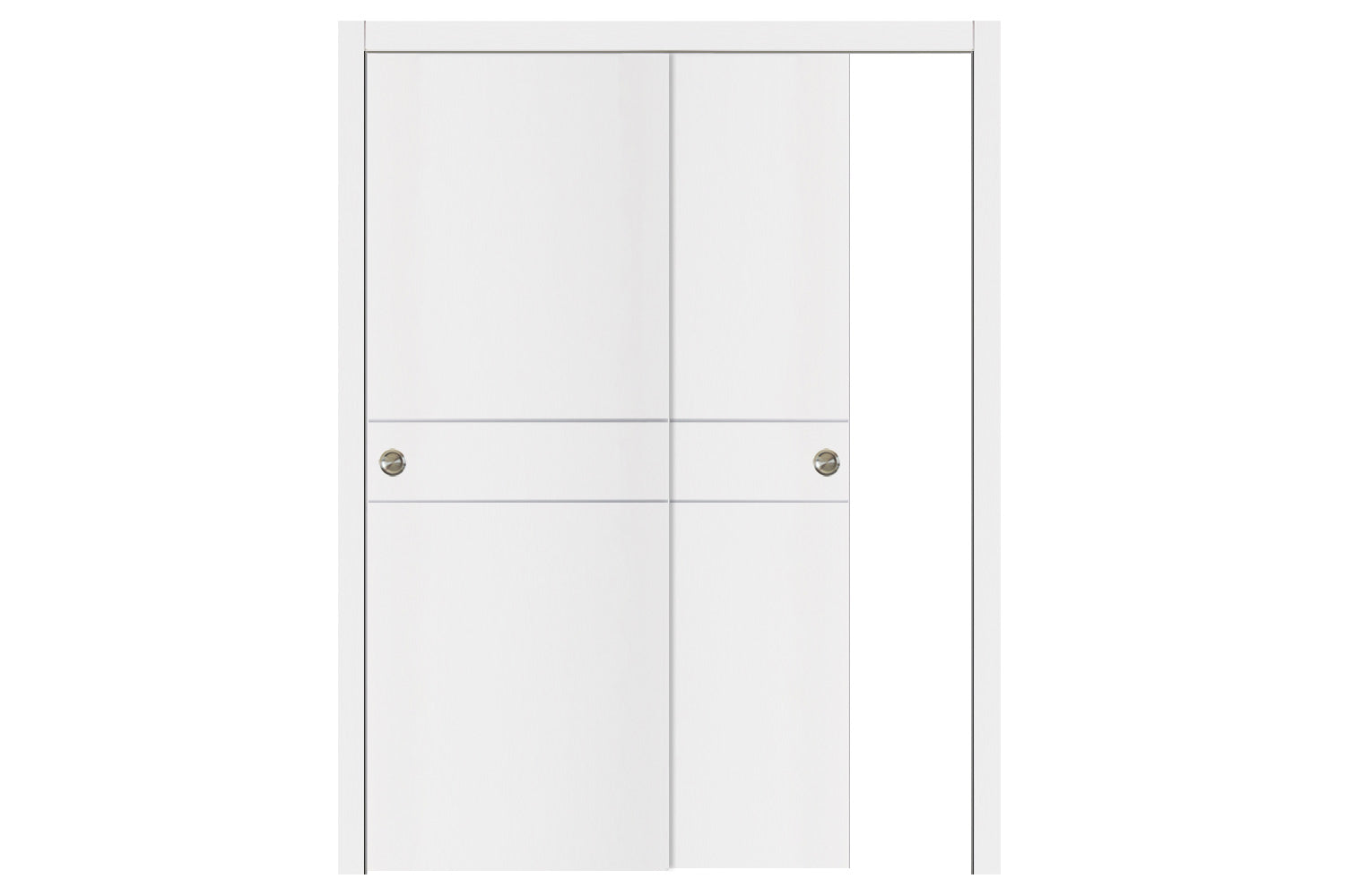 Nova Glam G-Pro 008 White Lacquered Enamel Modern Interior Door - Bypass Door