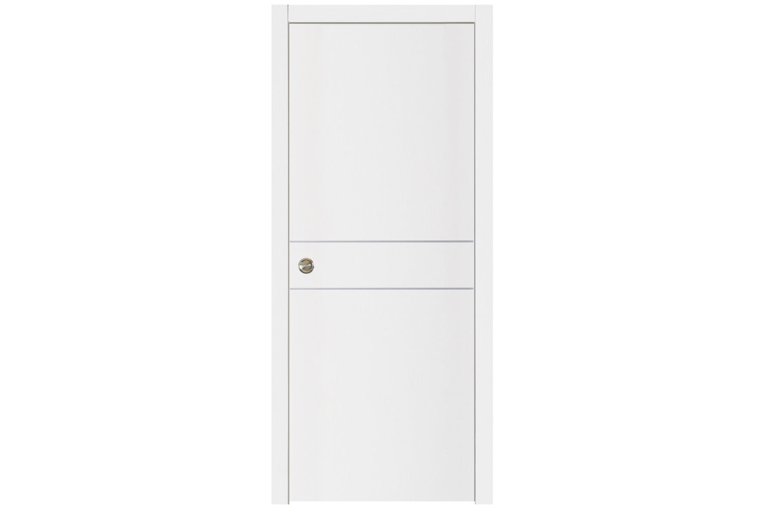 Nova Glam G-Pro 008 White Lacquered Enamel Modern Interior Door - Single Pocket Door