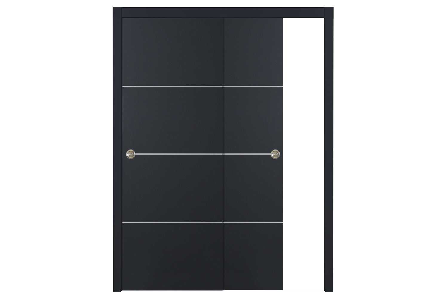 Nova Glam G-Pro 009 Soft Black Laminated Modern Interior Door - Bypass Door