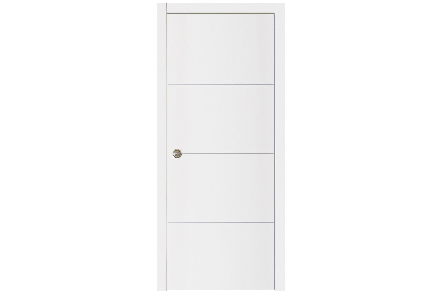 Nova Glam G-Pro 009 White Lacquered Enamel Modern Interior Door - Single Pocket Door
