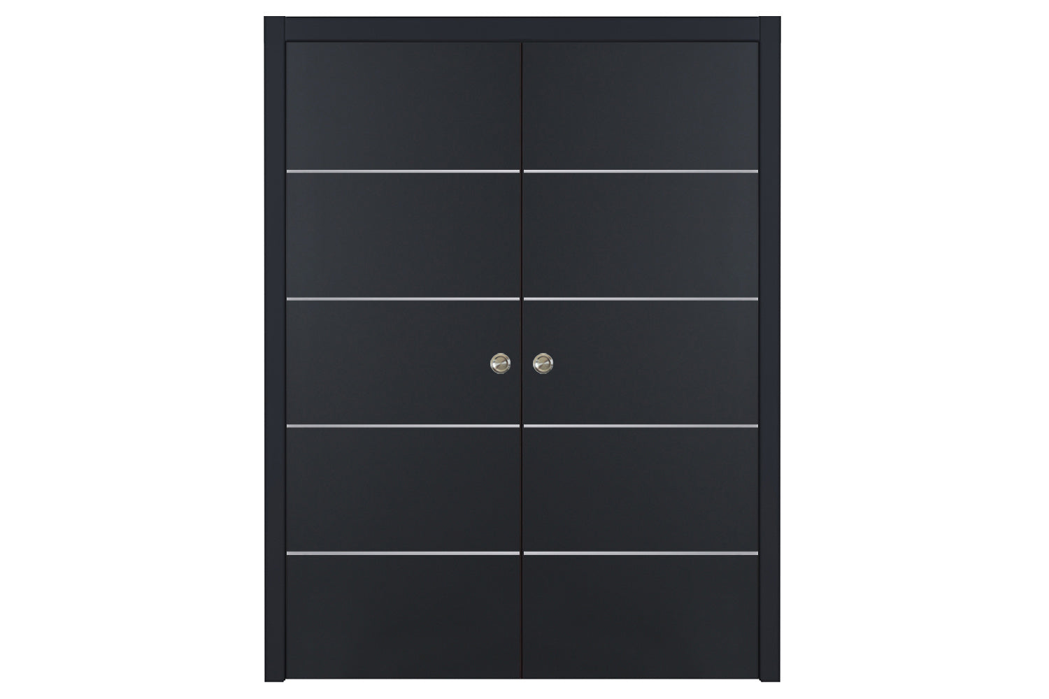 Nova Glam G-Pro 010 Soft Black Laminated Modern Interior Door - Double Pocket